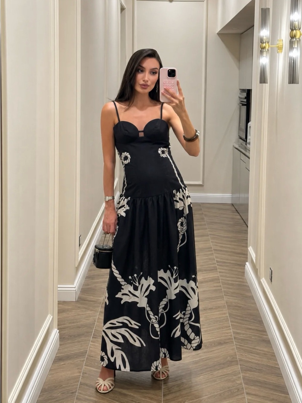 Commense Printed Cami Maxi Dress size S